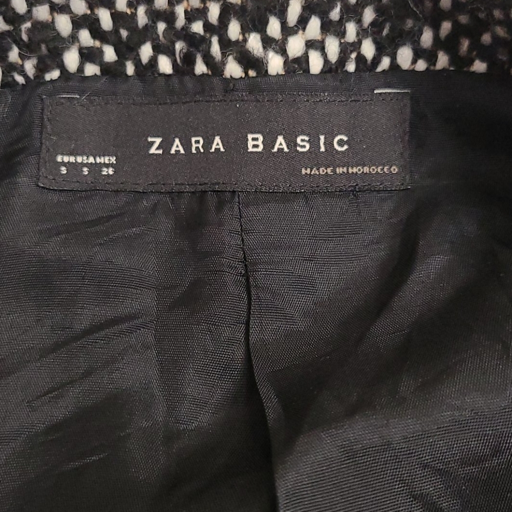 Zara Basic Tweed Jacket Size Small - image 7